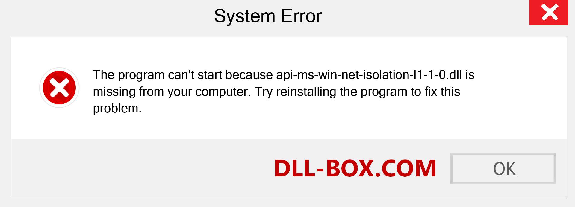  api-ms-win-net-isolation-l1-1-0.dll file is missing?. Download for Windows 7, 8, 10 - Fix  api-ms-win-net-isolation-l1-1-0 dll Missing Error on Windows, photos, images